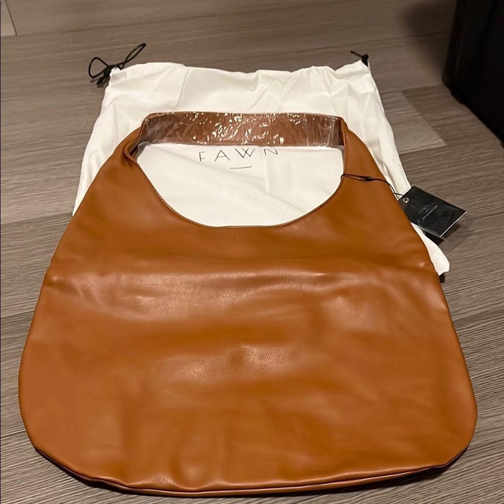 Fawn Brown Leather Tote Bag
